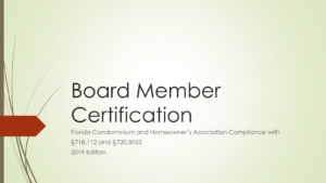 Board Member Certification Materials by Robert Todd